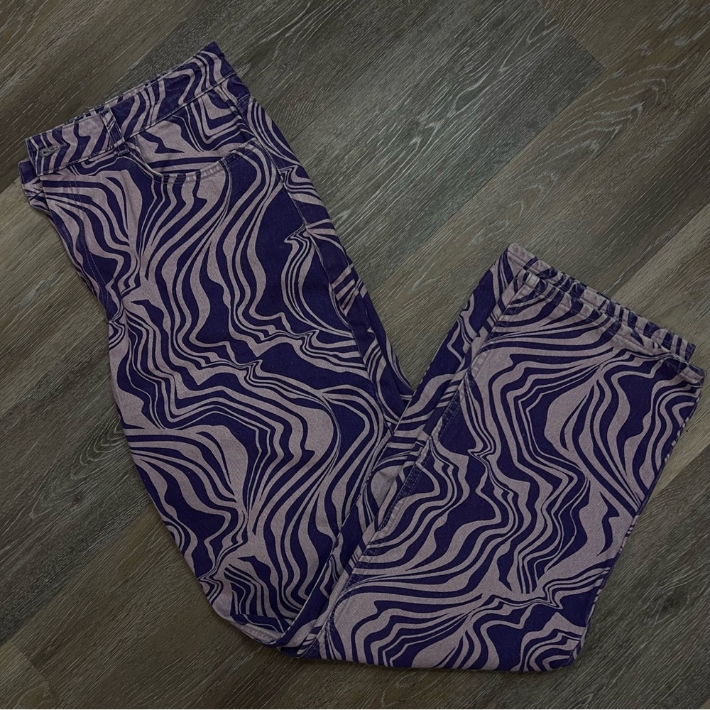 Purple printed Zara Jeans
